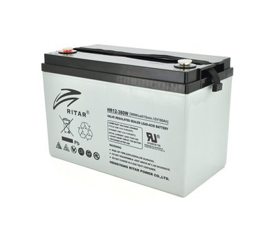 Акумуляторна батарея AGM RITAR HR12380W, Gray Case, 12V 100.0Ah ( 328 х 172 х 215 (220 ) 30.50kg Q1 U_13811 фото