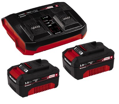 Акумулятор + зарядний пристрій на два акум. Einhell 18V 2x3.0Ah Twincharger Kit (4512083) 4512083 фото