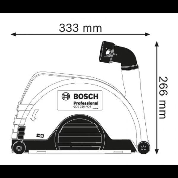 Кожух для відведення пилу Bosch GDE 230 FC-T Professional 1600A003DM 1600A003DM фото