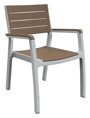 Стілець пластиковий Keter Harmony armchair, біло-бежевий 7290106926431 фото
