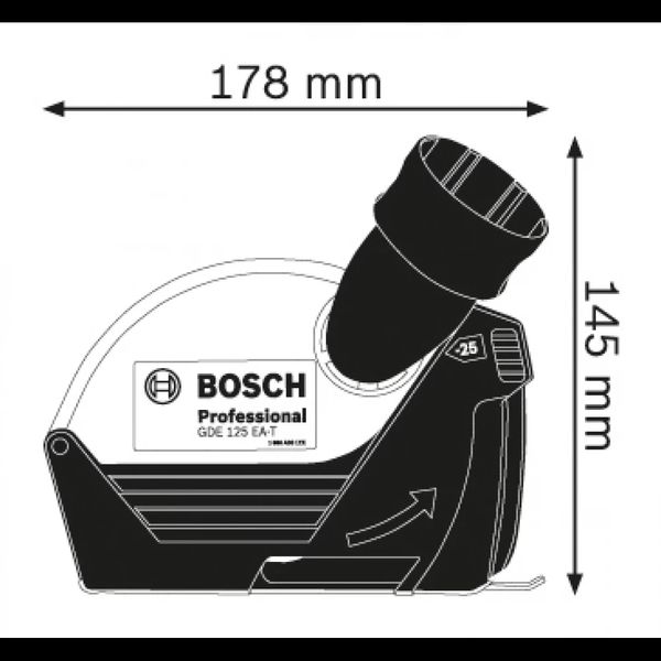 Кожух для відведення пилу Bosch GDE 125 EA-T Professional 1600A003DJ 1600A003DJ фото