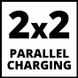 Пристрій зарядний PXC 2x2 Einhell Power X-Quattrocharger 4A (4512102) 4512102 фото 8