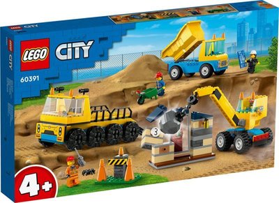 Конструктор LEGO City Будівельна вантажівка й кулястий кран-таран 60391L фото