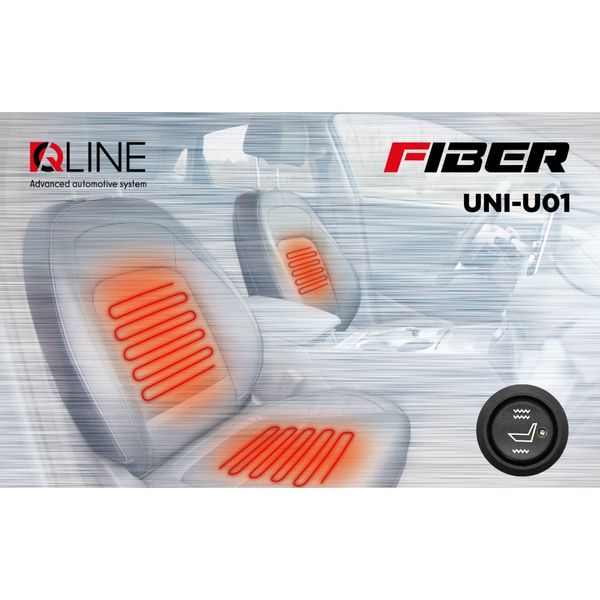 Підігрів сидінь QLine Fiber UNI-U01 (1 сидіння) 31404-car фото
