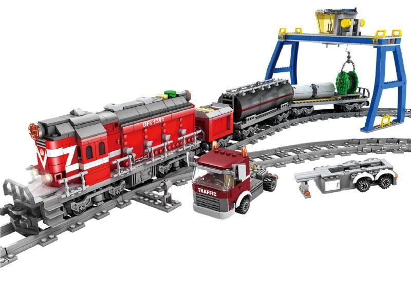 Конструктор ZIPP Toys "Поїзд DF5 1191 з рейками". Колір: червоний 532.01.03 фото