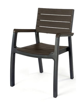 Стул садовый пластиковый Keter Harmony armchair, серо-коричневый 7290106928084 фото