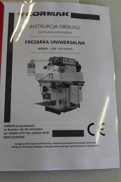 Універсальний фрезерний верстат CORMAK UWF 150 SERVO UWF150SERVO фото
