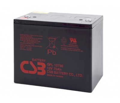 Акумуляторна батарея CSB GPL12750, 12V 75Ah (261х168х215мм) U_03408 фото
