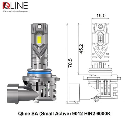 Світлодіодні лампи Qline SA (Small Active) 9012 HIR2 6000K (2шт.) 34934-car фото