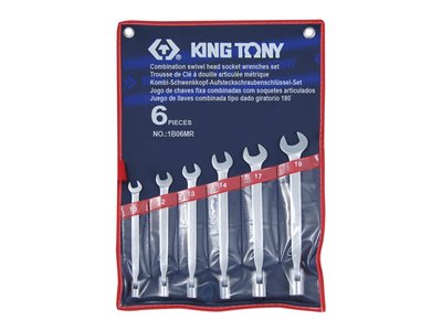 Набір ключів ріжково-торцевих з карданом 6ед KING TONY 1B06MR 1B06MR фото