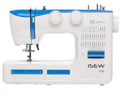 Швейна машина iSEW E36, електромех., 62Вт, 36 шв.оп., петля напівавтомат, білий+синій ISEW-E36 фото