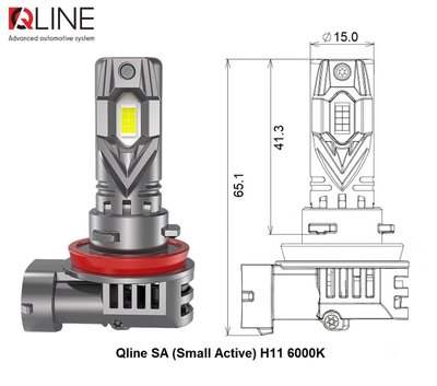 Лампи світлодіодні Qline SA (Small Active) H11 6000K (2шт.) 34928-car фото