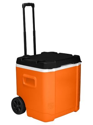 Изотермический контейнер на колесах IGLOO TRANSFORMER ROLLER 60 л, оранжевый с черным 342233400876 фото