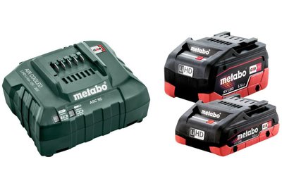 Комплект акумуляторних батарей Metabo 1.5.5 А·год + 1*4.0 А·год 18 В LiHD (Безкоштовтова доставка) 685160000 фото