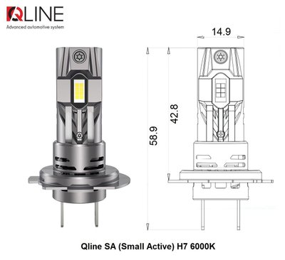 Лампи світлодіодні Qline SA (Small Active) H7 6000K (2шт.) 34931-car фото