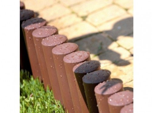 Комплект садовой огради Prosperplast PALISADA - коричневий, 2,4 м 5905197140131 фото