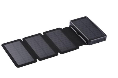 Аккумулятор портативный литий-ионный Power Bank 2E Solar 20000мА·ч, встроенный LED-фонарь, черный 2E-PB2013-BLACK фото