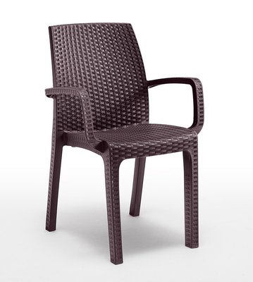 Стул садовий пластиковий BICA Verona armchair, коричневий 8003723391938 фото