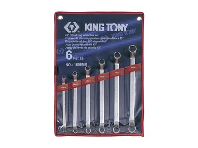 Набор ключей накидных 45 град 6ед KING TONY 1606MR 1606MR фото