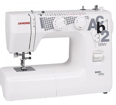 Швейна машина JANOME Sew Easy, електромех., 60Вт, 19 шв.оп., петля автомат, білий + чорний J-EASY фото