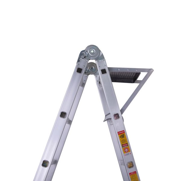 Драбина шарнірна алюмінієва Laddermaster Bellatrix A4A3. 4x3 ступеньки + подарунок 3945-01 фото