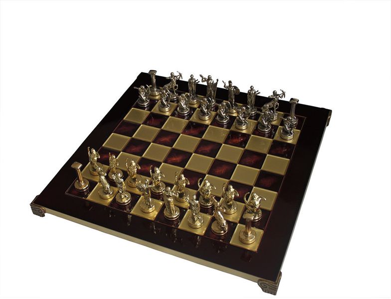 Шахматы Manopoulos Греческая мифология в деревянном футляре 36х36 см (S5RED) S5RED фото