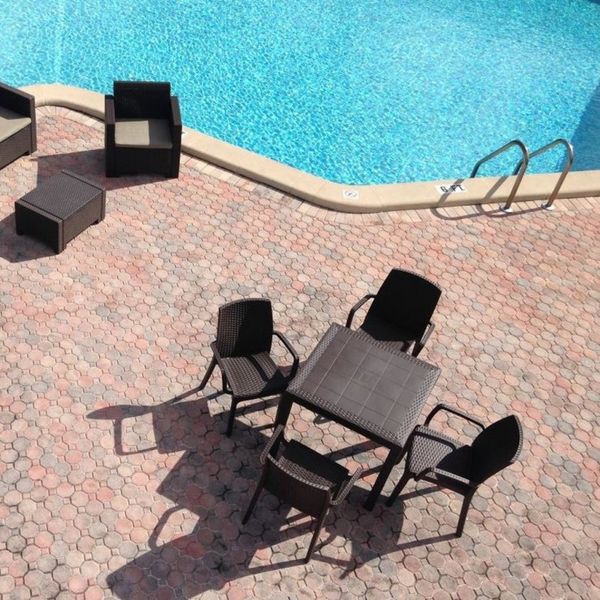 Стол для сада пластиковий BICA Dallas, коричневий 8003723390962 фото