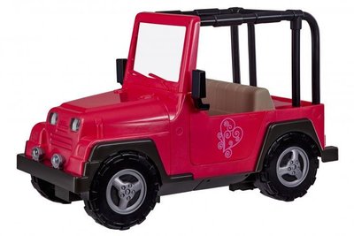 Транспорт для ляльок Our Generation Рожевий джип з чорною рамкою BD37277Z BD37277Z фото