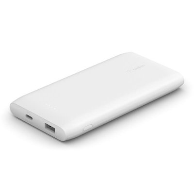 Акумулятор портативний літій-іонний Power Bank Belkin 10000 мА·год 18 Вт, USB-A/USB-C, білий BPB001BTWH фото