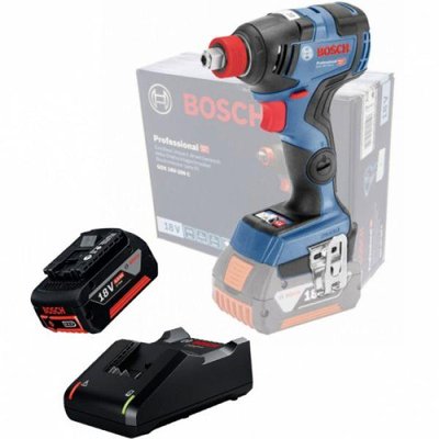 Акумуляторний гайковерт Bosch GDX 18V-200 С 1 АКБ 0615990M46 фото