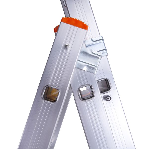 Драбина трисекційна алюмінієва Laddermaster Sirius A3A8. 3x8 ступенек + подарунок 3960-01 фото