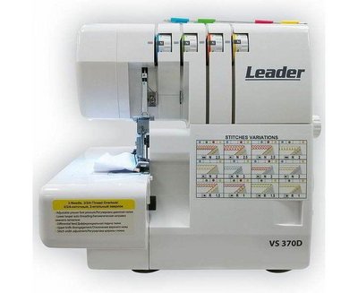 Оверлок LEADER VS370D , 100Вт, 10 оп., (4, 3, 2-х ниткові шви), білий VS370D фото