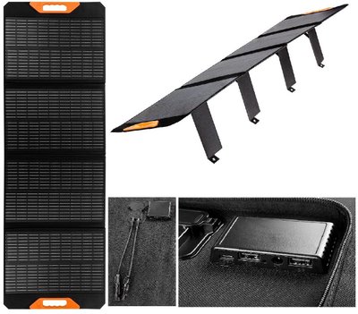 Портативний зарядний пристрій сонячна панель Neo Tools, 140Вт, регулятор напруги, USB-C та 2xUSB, 1678x548x15 90-142 фото