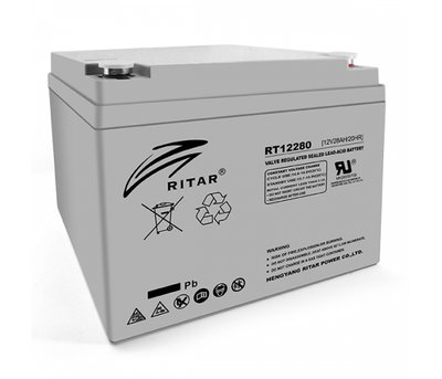 Акумуляторна батарея AGM RITAR RT12280 Gray Case 12V 28Ah ( 166 х178 х125 ) Q2 U_9092 фото