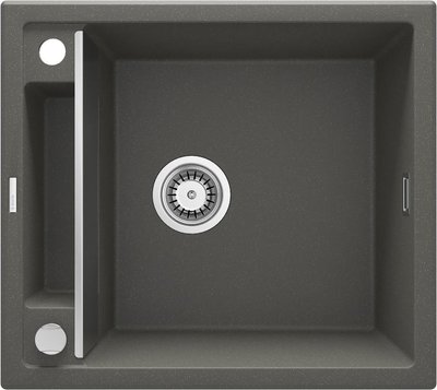 Мийка кухонна Deante Magnetic, граніт, квадрат, без крила, 560х500х219мм, чаша - 1, врізна, антрацит ZRM_T103 фото