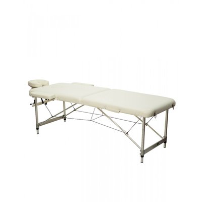 Масажний стіл 2-х секційний (алюмін. рама) білий HouseFit HY-2010-1.3 25093 фото