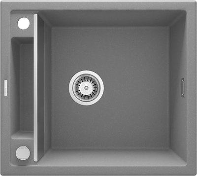Мийка кухонна Deante Magnetic, граніт, квадрат, без крила, 560х500х219мм, чаша - 1, врізна, сірий ZRM_S103 фото