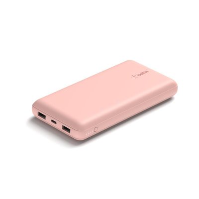 Акумулятор портативний літій-іонний Power Bank Belkin 20000 мА·год 15 Вт, 2хUSB-A/USB-C, рожевий BPB012BTRG фото