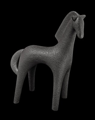 Статуетка N264/A "Конь" 23 см, тобто сір. 4234287980909BLACK фото