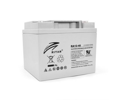 Акумуляторна батарея AGM RITAR RA12-40 Gray Case 12V 40 0Ah ( 198 x166 x 169 ) Q1 U_6239 фото