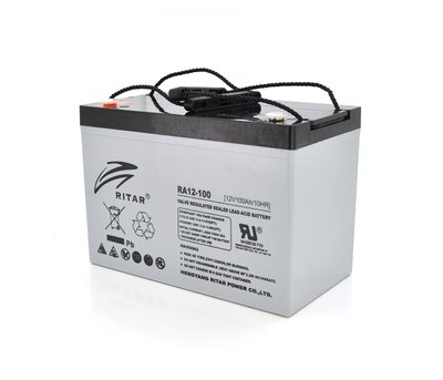 Акумуляторна батарея AGM RITAR RA12-100S, Gray Case, 12V 100.0Ah ( 307 x 169 x 215 ) Q1 U_16282 фото