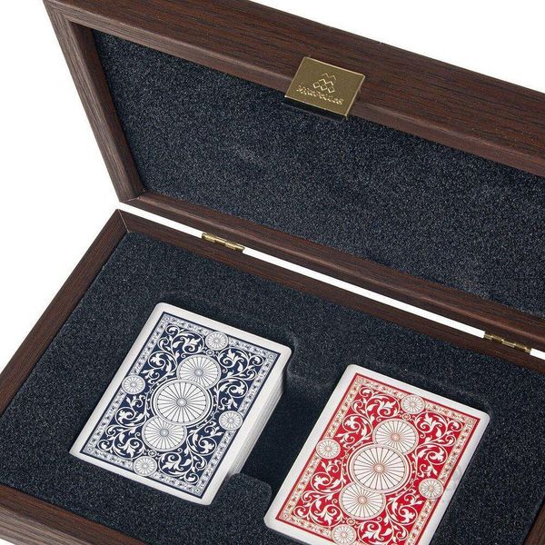 Карти для покера Manopoulos CXL20 у дерев'яній коробці CXL20 фото