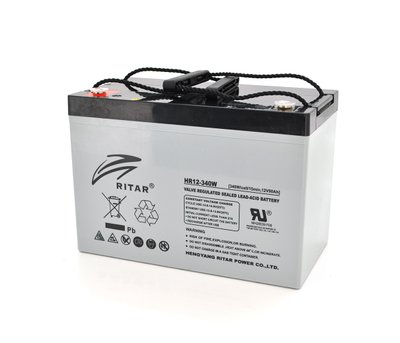 Акумуляторна батарея AGM RITAR HR12340W, Gray Case, 12V 90.0Ah ( 307 х 169 х 210 (215 ) 29.00kg Q1 U_12704 фото