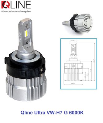 Лампи світлодіодні Qline Ultra VW-H7 G 6000K (2шт) 34527-car фото