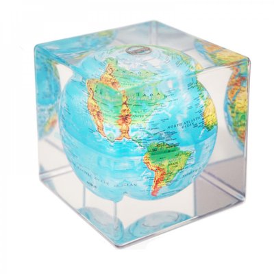 Гиро-глобус Solar Globe Mova Физическая карта Мира, куб (MC-5-RBE) MC-5-RBE фото