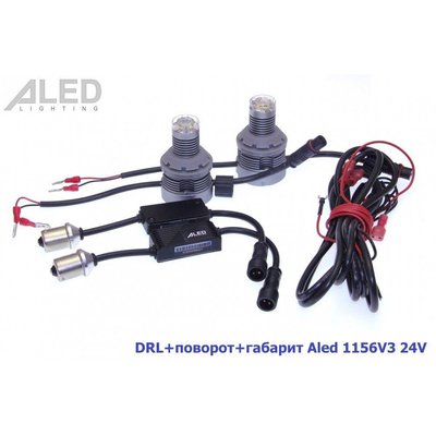 Лампа DRL+поворот+габарит Aled 1156 (P21W) 24V 1156V3 31793-car фото