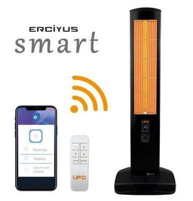 Інфрачервоний обігрівач UFO Erciyus Smart 2300 2.3 кВт, до 28 м2, колонного типу, IP24, мех. керування, пульт UFO_ERCIYUS_SMART_2300 фото