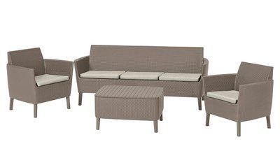 Комплект садових меблів Keter Salemo 3 seater set, бежевий 8711245155425 фото