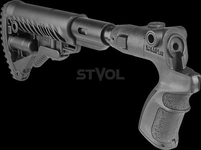 Приклад складаний з амортизатором і пістолетною рукояткою FAB для Mossberg 500, чорний AGMF500FKSB фото