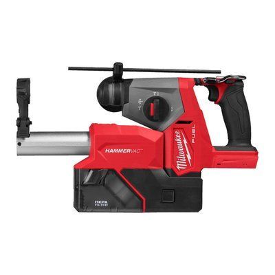 Перфоратор акумуляторний SDS-PLUS MILWAUKEE, M18 FHACDDE-0C, 1,7Дж (каркас, з пилососом) 4933498586 фото